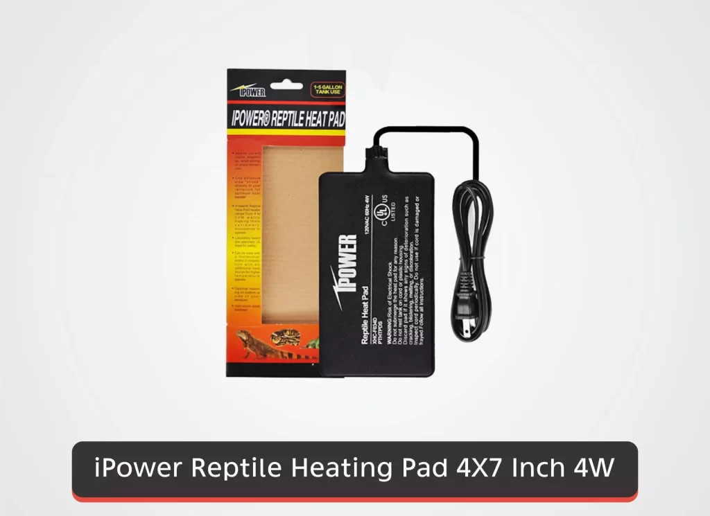 iPower Reptile Heating Pad 4X7 Inch 4W Under Tank Heater Warmer