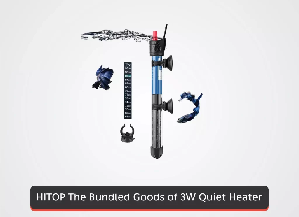 HITOP The Bundled Goods of 3W Quiet Aquarium Air Pump and 100W Adjustable Aquarium Heater