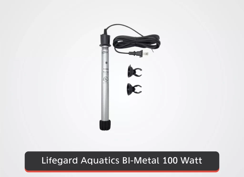 Lifegard Aquatics BI-Metal Construction Aquarium Heater – 100 Watt