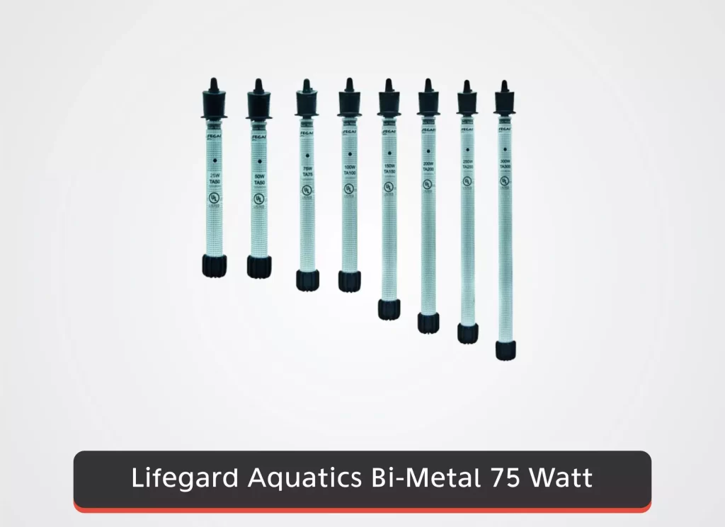 Lifegard Aquatics Bi-Metal Construction Aquarium Heater – 75 Watt