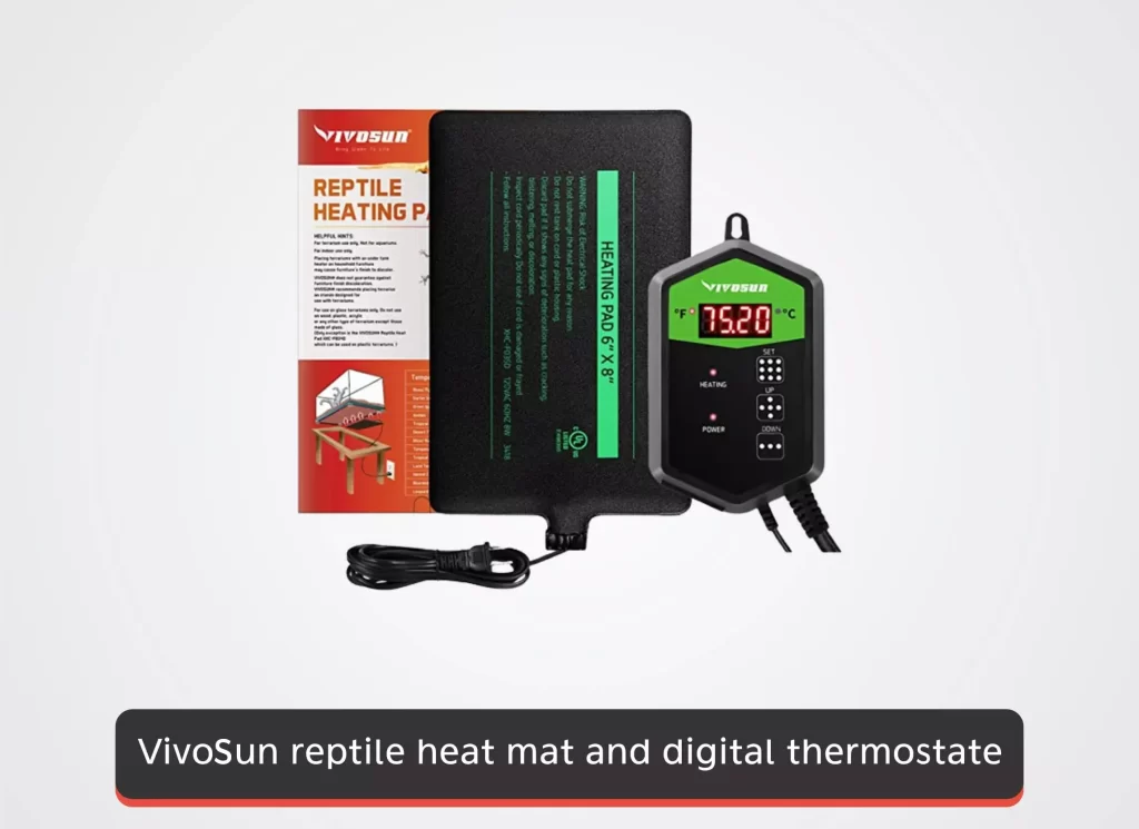 VIVOSUN Reptile Heat Mat and Digital Thermostat Combo