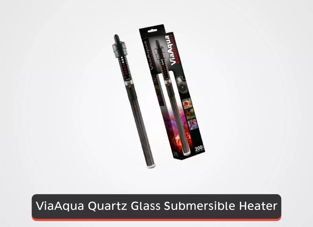 ViaAqua 200-Watt Quartz Glass Submersible Heater with Built-In Thermostat