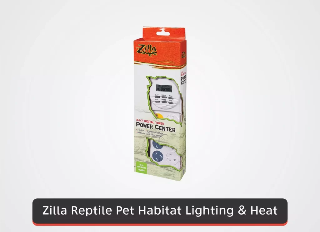 Zilla Reptile Pet Habitat Lighting & Terrarium Heat Power Center Timer Digital