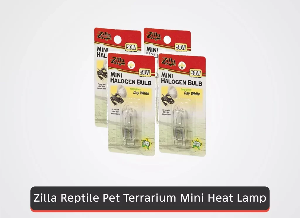  Zilla Reptile Pet Terrarium Mini Heat Lamp Halogen Light Bulb - 50 Watt